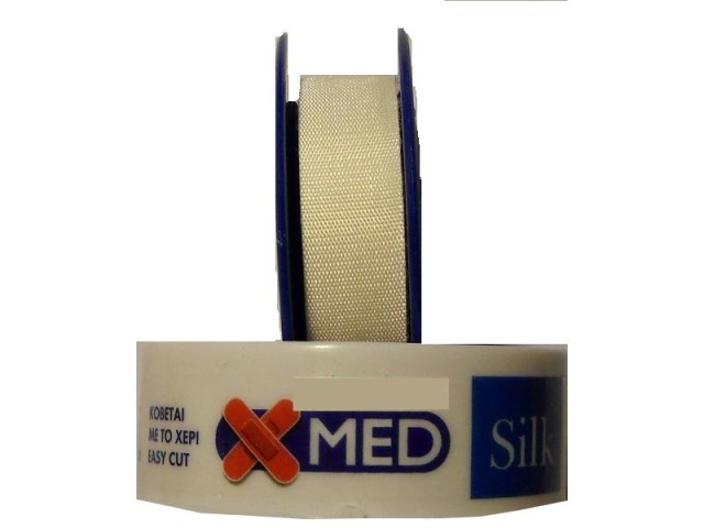 Medisei X-Med Silk Tape 5m x 5cm Μεταξωτή Στηρικτική Ταινία 1 Ρολό