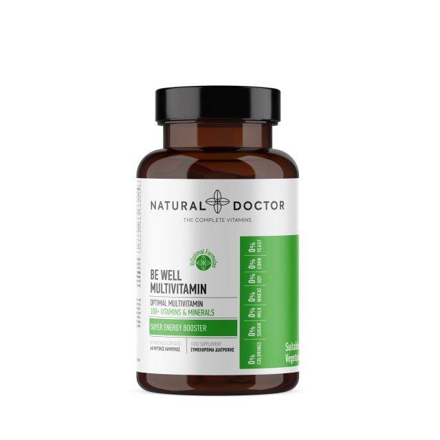 Natural Doctor Be Well Multivitamin Συμπλήρωμα Διατροφής Πολυβιταμινών 60 Φυτικές Κάψουλες