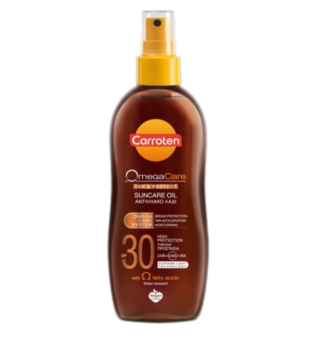 Carroten Omega Care Suncare Oil SPF30 Αντηλιακό Λάδι Μαυρίσματος & Προστασίας 150ml