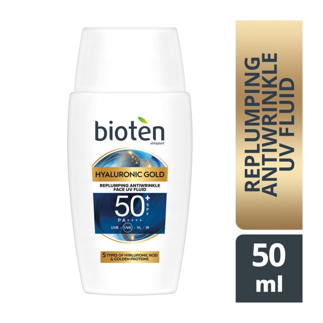 Bioten Hyaluronic Gold Replumping Anti Wrinkle Face UV Fluid SPF50+ Αν &hellip;