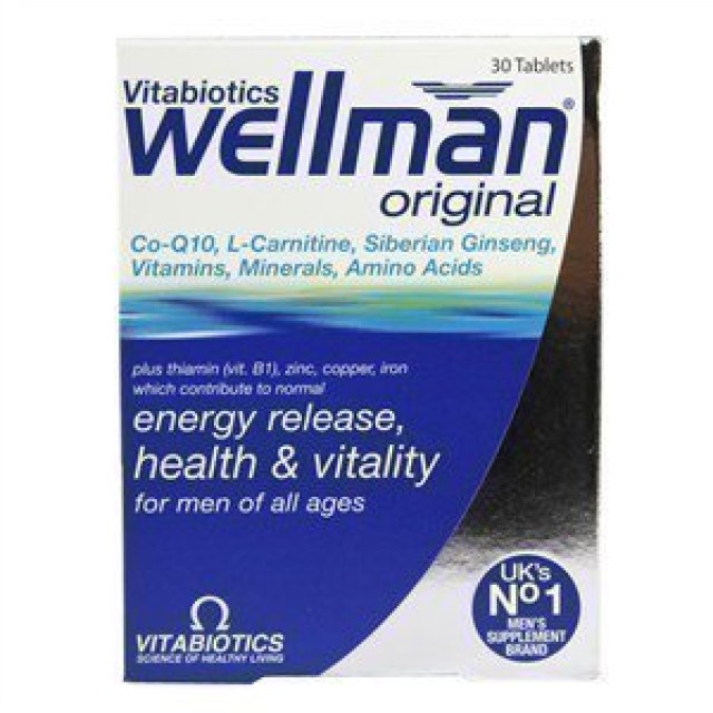 Vitabiotics Wellman Original, Πολυβιταμίνη Ειδικά Σχεδιασμένη για Άνδρ … Vitabiotics Wellman Original, Πολυβιταμίνη Ειδικά Σχεδιασμένη για Άνδρ …