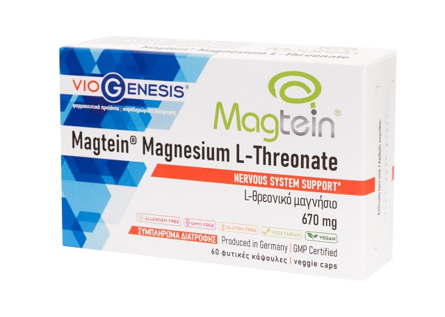 VioGenesis Magtein Magnesium L-Threonate 670mg για την Φυσιολογική Λει &hellip;