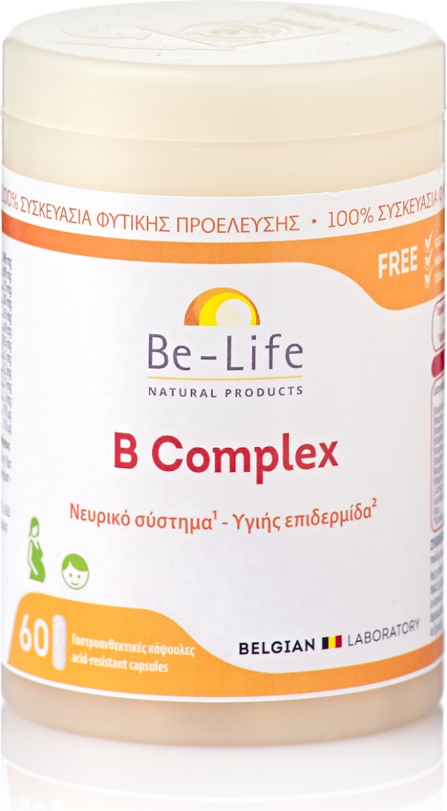 Be Life B Complex Συμπλήρωμα Διατροφής για Υγιές Δέρμα & Νευρικό Σύστημα 60 Γαστροανθεκτικές Κάψουλες