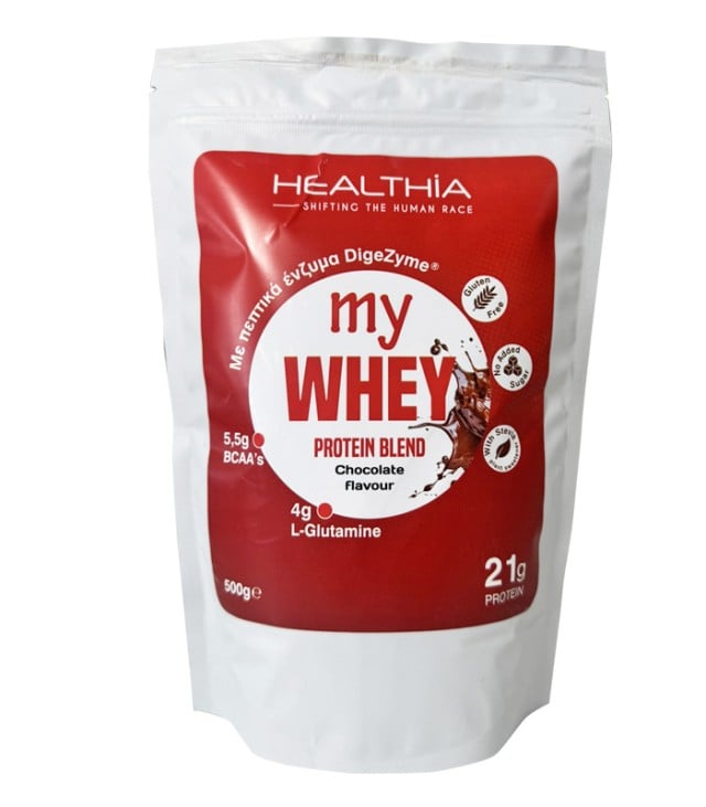 Healthia my Whey Protein Blend Πρωτεΐνη Ορού Γάλακτος & Σύμπλεγμα Πεπτ &hellip;