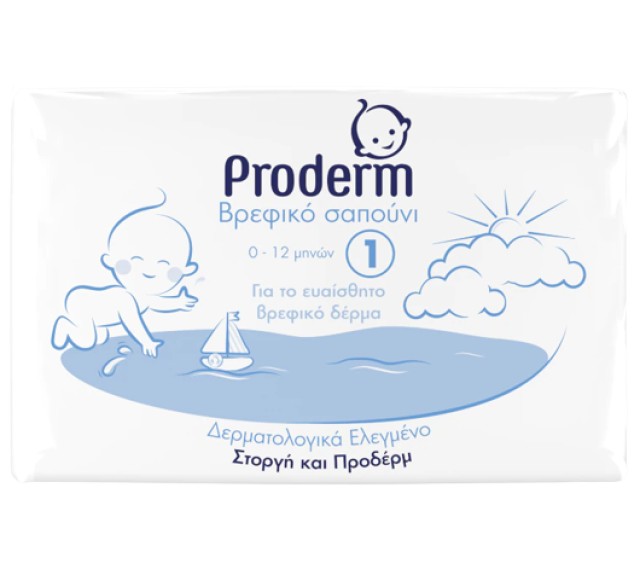 Proderm Σαπούνι No 1 Ειδικά Σχεδιασμένο για Βρέφη 0-12m+ 90gr