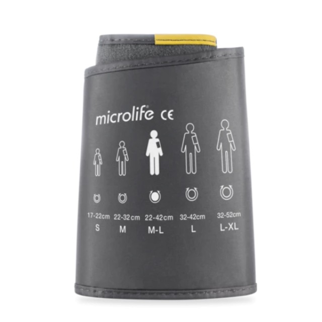 Microlife Wide Range Conical Soft Cuff Περιχειρίδα Μπράτσου Μαύρη Size &hellip;
