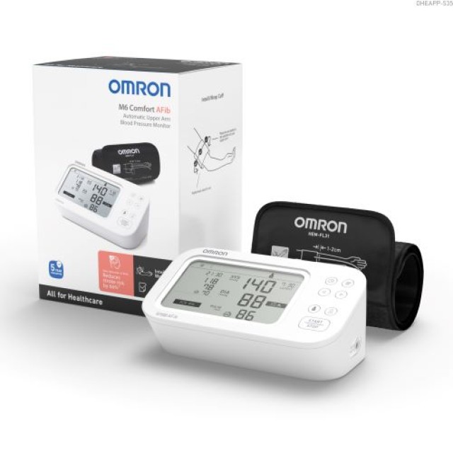 Omron M6 Comfort AFib Πιεσόμετρο Μπράτσου με Ανίχνευση Κολπικής Μαρμαρ …