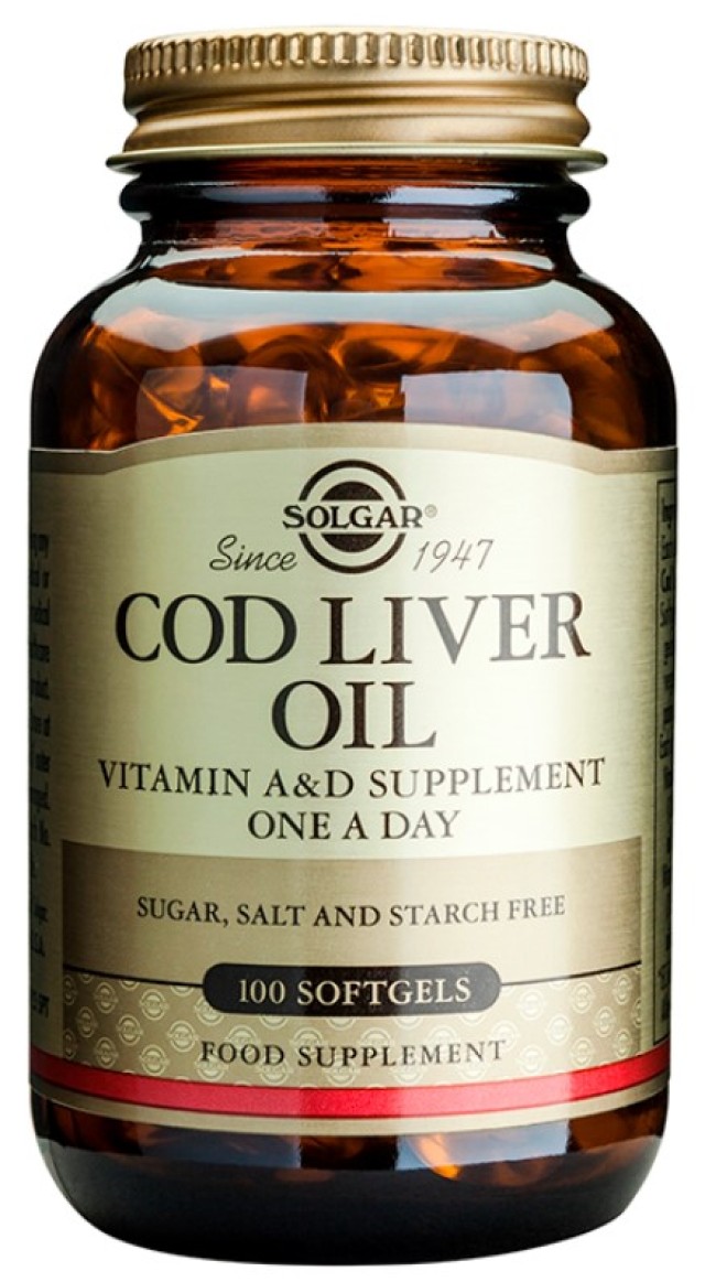 Solgar Cod Liver Oil Συμπλήρωμα Διατροφής Λιπαρών Οξέων και Βιταμινών …