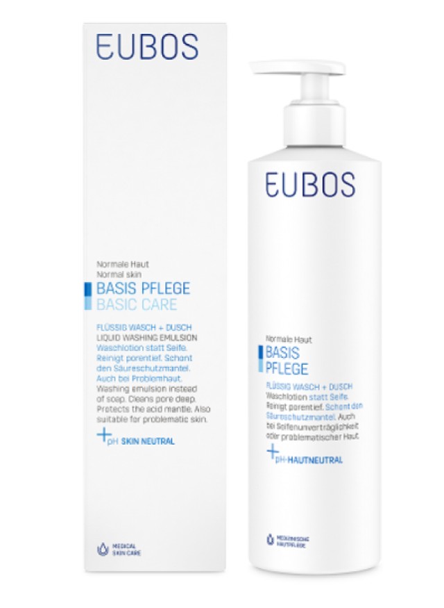 Eubos Liquid Washing Emulsion Blue Υγρό Καθαρισμού Προσώπου και Σώματος 400ml