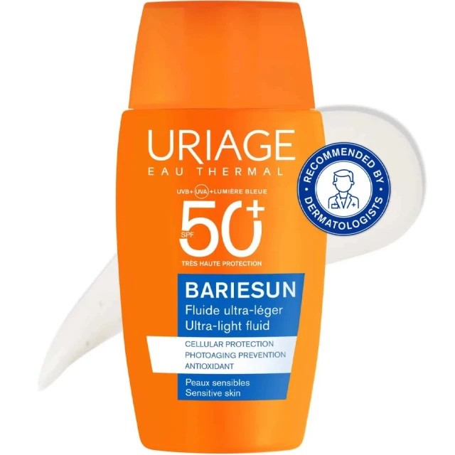 Uriage Bariésun Ultra-Matte SPF50+ Aqua Fluid Αντηλιακό Προσώπου για Ε &hellip;
