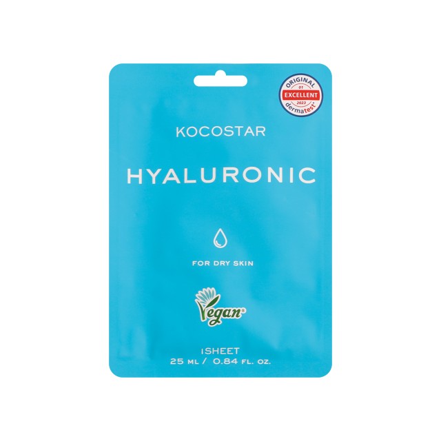 Kocostar Hyaluronic Face Mask Εμποτισμένη Μάσκα Θρέψης & Ενυδάτωσης Πρ &hellip;