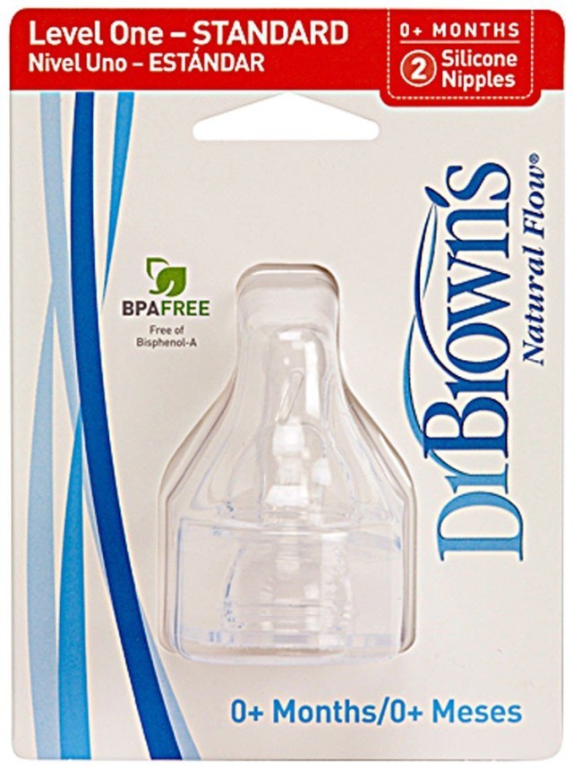 Dr Browns Θηλή Σιλικόνης για Μπιμπερό με Στενό Λαιμό, Επίπεδο 1, 0m+, &hellip;