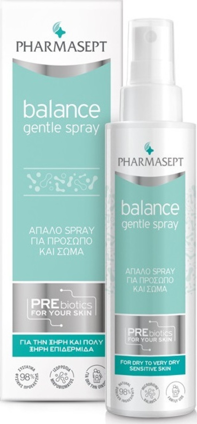 Pharmasept Balance Gentle Spray Ενυδατικό Σπρει για Ξηρές & Ευαίσθητες Επιδερμίδες Κατάλληλο για Πρόσωπο και Σώμα 100ml