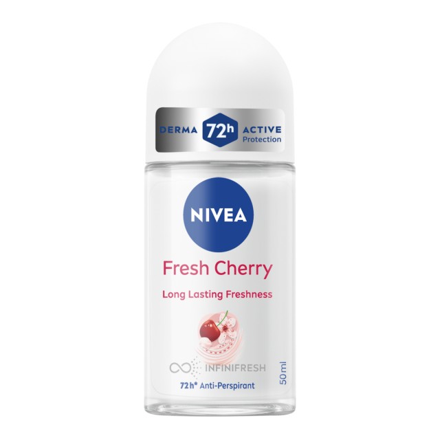 Nivea Deo Fresh Cherry Γυναικείο Αποσμητικό Roll on 72 ώρες Προστασία &hellip;