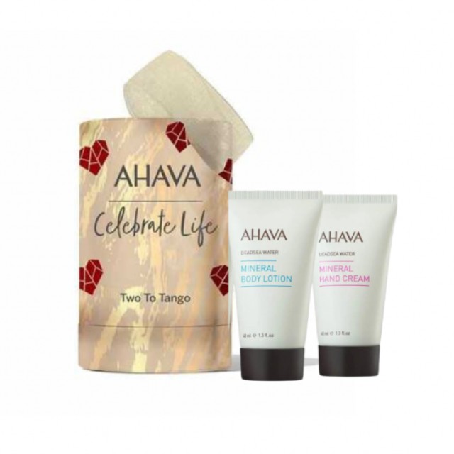 Ahava PROMO Celebrate Life Mineral Hand Cream Ενυδατική Κρέμα Χεριών 40ml - Mineral Body Lotion Ενυδατικό Γαλάκτωμα Σώματος 40ml
