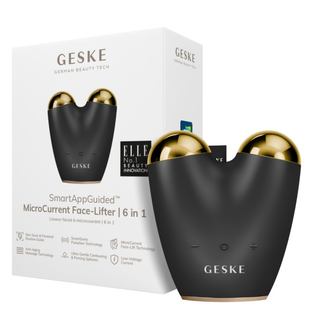 Geske Micro Current Face Lifter 6 in 1 Gray Συσκευή Κατά της Γήρανσης της Επιδερμίδας Μαύρο 1 Τεμάχιο
