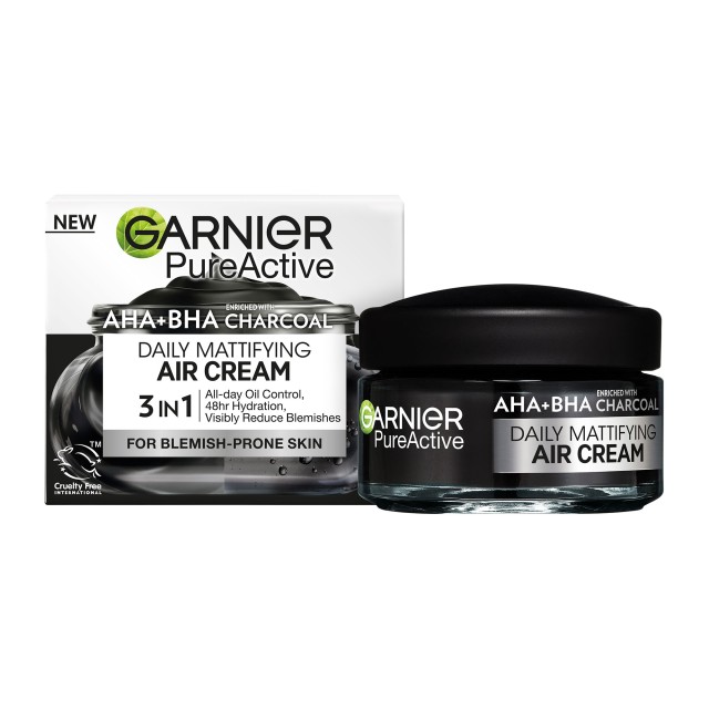 Garnier Pure Skin Active Air Face Cream Κρέμα Προσώπου Ελαφριάς Υφής για Επιδερμίδες με Ατέλειες 50ml