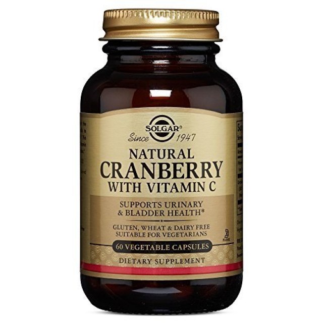 Solgar Natural Cranberry With Vitamin C Συμπλήρωμα Διατροφής για την Προστασία του Ουροποιητικού 60 Φυτικές Κάψουλες