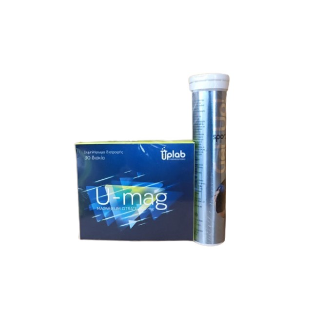 Uplab PROMO Umag Magnesium Citrate 300mg 30 Δισκία + Get Up Sport Energy 20 Αναβράζοντα Δισκία