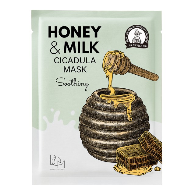 Beauty Of Majesty Honey & Milk Cicadula Mask Soothing Υφασμάτινη Μάσκα &hellip;