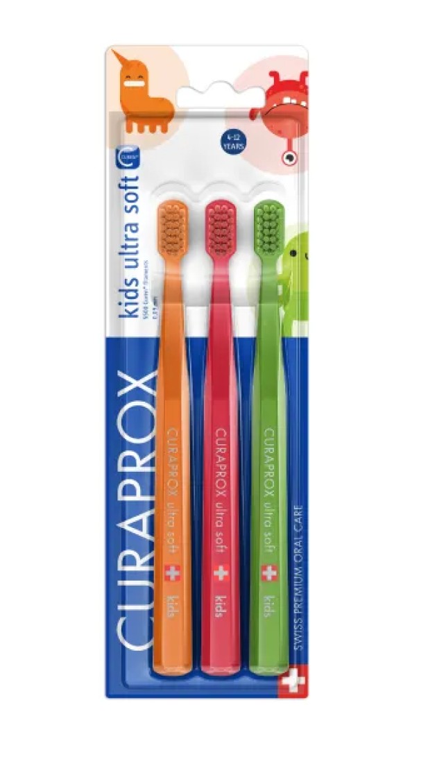 Curaprox CS Kids Trio Ultra Soft Παιδικές Οδοντόβουρτσες Πολύ Μαλακή 4 &hellip;