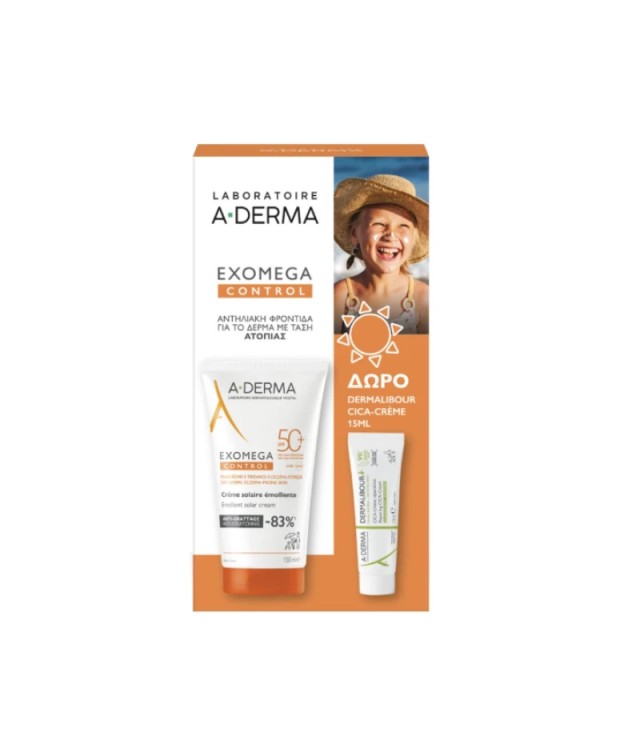 A-Derma Promo Exomega Control Emollient Solar Cream Αντηλιακό Γαλάκτωμ … A-Derma Promo Exomega Control Emollient Solar Cream Αντηλιακό Γαλάκτωμ …