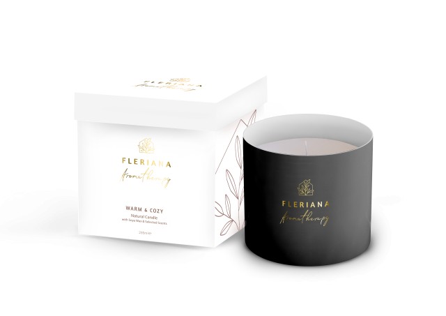 Power Health Fleriana Aromatherapy Warm & Cozy Natural Candle Φυσικό Κερί από Σόγια 235ml Power Health Fleriana Aromatherapy Warm & Cozy Natural Candle Φυσικό Κ …