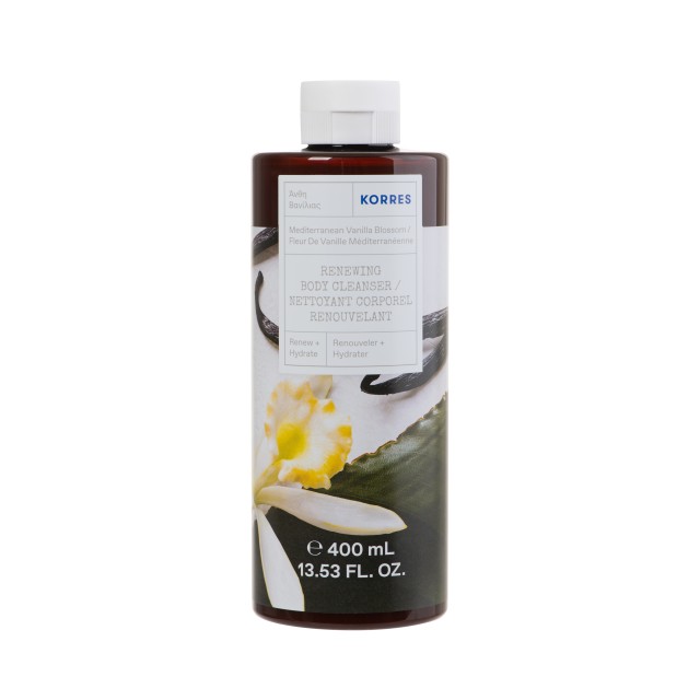 Korres Mediterranean Vanilla Blossom Renewing Body Cleanser Αφρόλουτρο Άνθη Βανίλιας 400ml