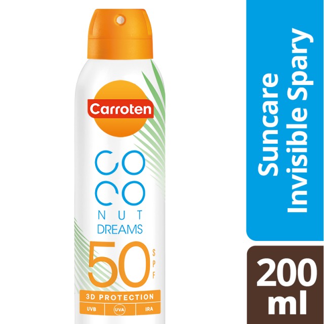 Carroten Coconut Dreams SPF50 Αντηλιακό Διάφανο Spray 200ml