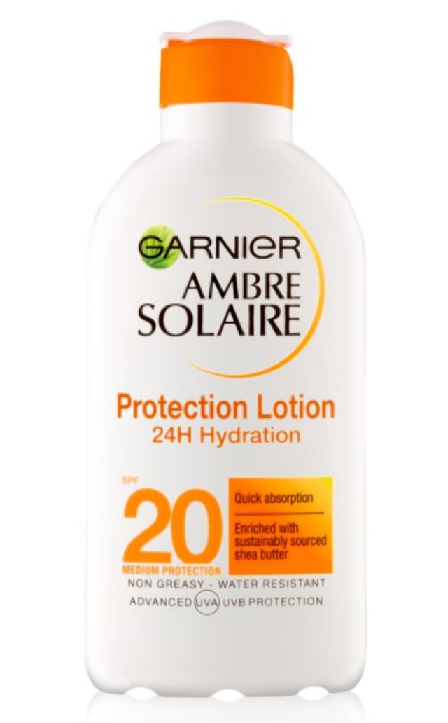 Garnier Ambre Solaire SPF20 Protection 24h Hydration Αντηλιακό Γαλάκτωμα 200ml