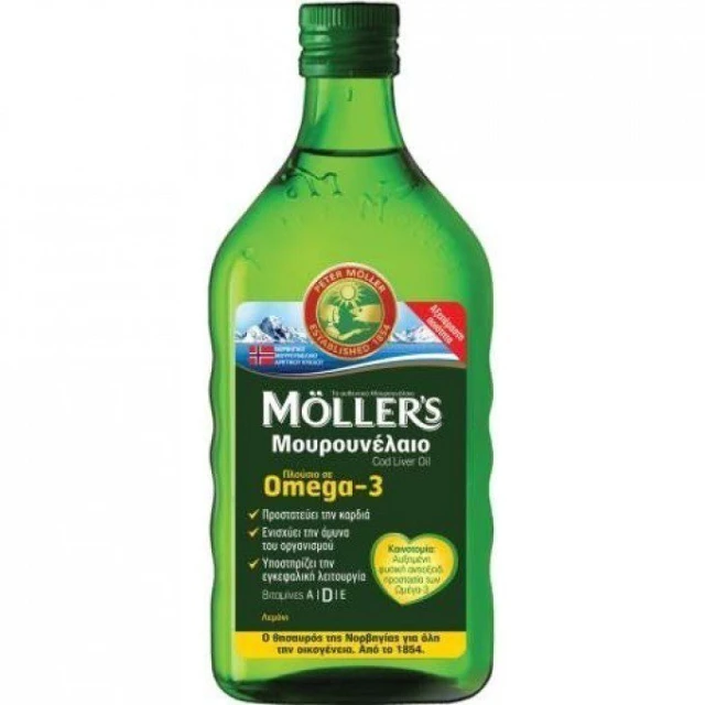 Mollers Cod Oil in Liquid Form with Lemon Flavor 250ml Mollers Cod Oil in Liquid Form with Lemon Flavor 250ml