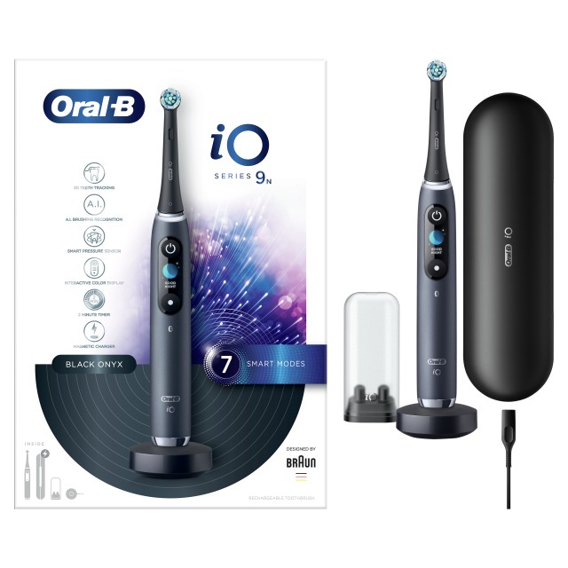 Oral B iO Series 9 Ηλεκτρική Οδοντόβουρτσα Magnetic Black Onyx 1 Τεμάχ &hellip;