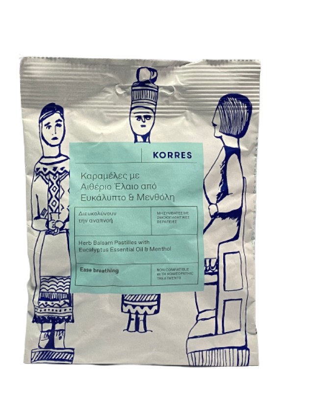 Korres Καραμέλες με Αιθέρια Έλαια Ευκάλυπτο και Μενθόλη Διευκολύνουν τ …
