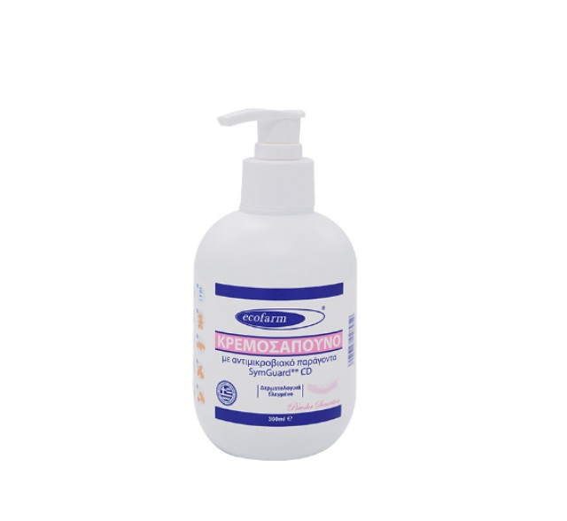 Ecofarm Cleansing Liquid Soap Powder Sensation Κρεμοσάπουνο Χεριών με Αντιμικροβιακό Παράγοντα & Άρωμα Πούδρας 300ml