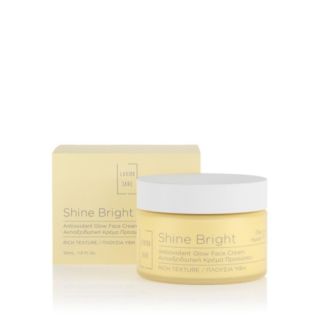 Lavish Care Shine Bright Antioxidant Glow Face Cream Αντιοξειδωτική Κρέμα Προσώπου Πλούσιας Υφής 50ml