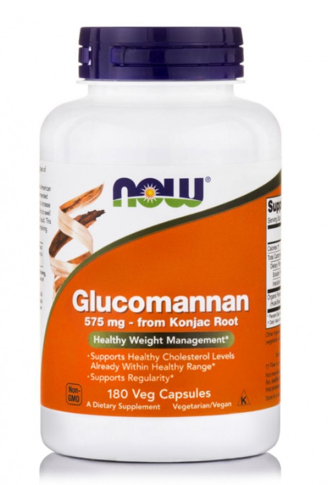 Now Foods Glucomannan 575mg για την Διατήρηση της Κανονικότητας του Εν …