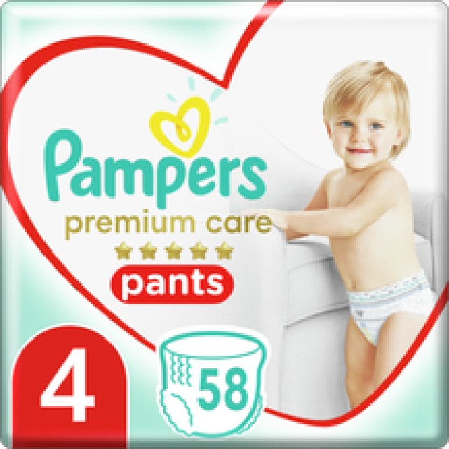 Pampers Premium Care Pants Μέγεθος 4 [9-15kg] 58 Πάνες - Βρακάκι