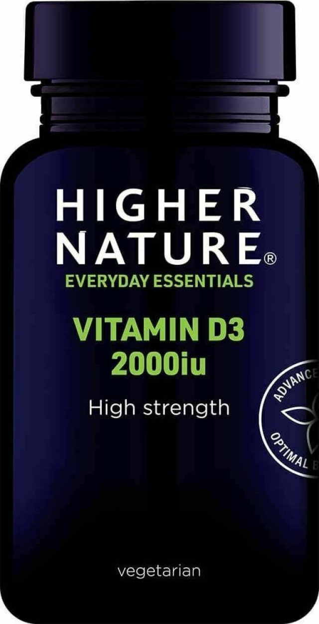 Higher Nature Vitamin D3 2000IU Συμπλήρωμα Διατροφής για Οστά, Δόντια …