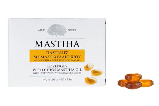 Mastiha Lozenges Παστίλιες με Μαστιχέλαιο Χίου για τον Πονόλαιμο 20 Τε …