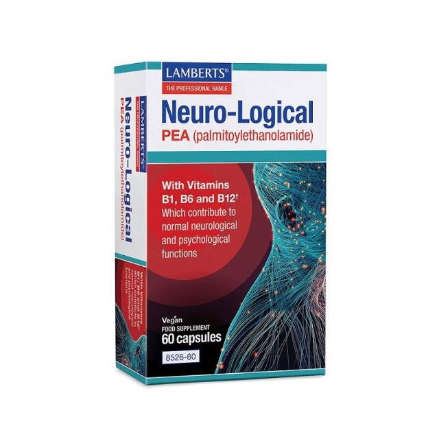 Lamberts Neuro Logical PEA 200mg Συμπλήρωμα Διατροφής για την Καλή Λειτουργία του Νευρικού Συστήματος 60 Κάψουλες