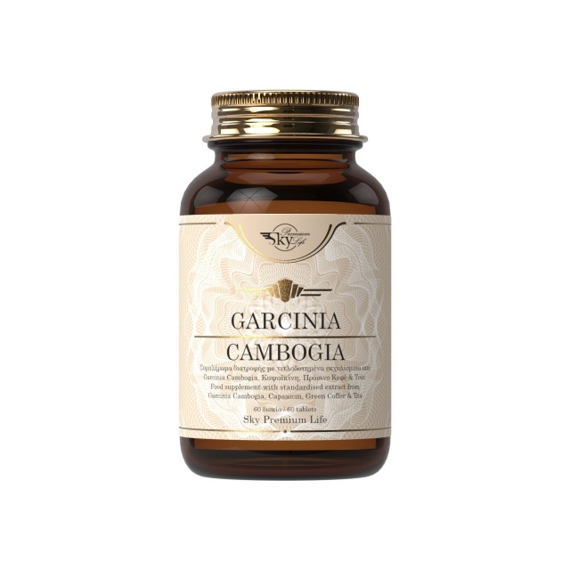 Sky Premium Life Garcinia Cambogia Συμπλήρωμα Διατροφής για τον Μεταβολισμό Πρωτεϊνών, Υδατανθράκων, Λιπαρών Οξέων & Γλυκογόνου 60 Δισκία