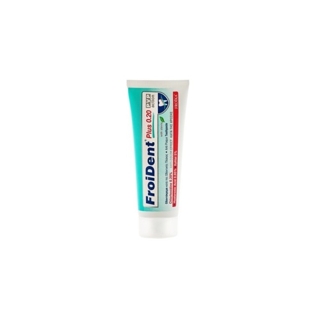 Froika Froident Plus 0,20% PVP Toothpaste Οδοντόκρεμα για τη Χρώση Δοντιών, Μικροβιακή Πλάκα & Ερεθισμό Ούλων 75ml
