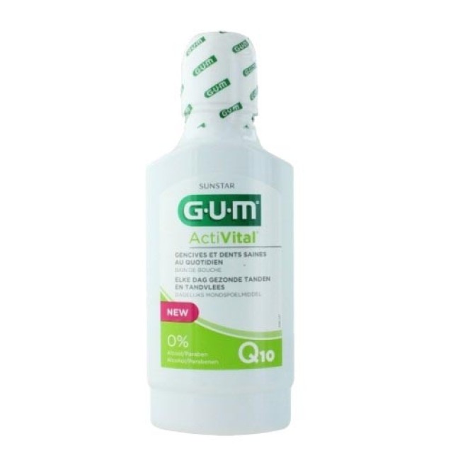 Sunstar Gum 6061 Activital Q10 Mouth Rinse Στοματικό Διάλυμα με Q10, 300ml