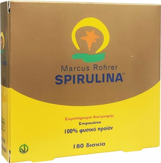 Marcus Rohrer Spirulina Refill Συμπλήρωμα Διατροφής με Σπιρουλίνα 180 Δισκία