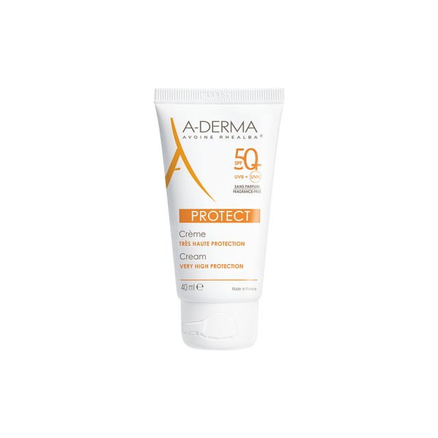 A-Derma Protect Cream SPF50+ Sans Parfum Αντηλιακή Κρέμα Προσώπου Χωρίς Άρωμα 40ml