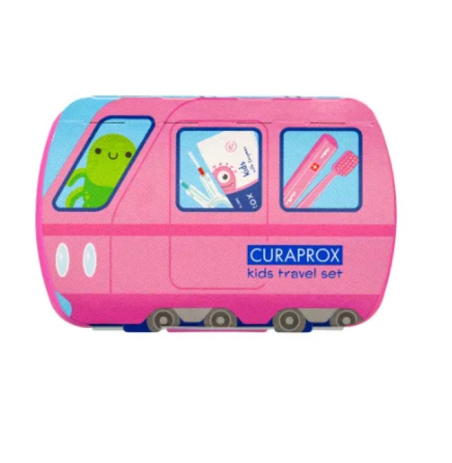 Curaprox Kids Travel Set για 6-12 Ετών Ροζ με Οδοντόβουρτσα Ταξιδίου 1 … Curaprox Kids Travel Set για 6-12 Ετών Ροζ με Οδοντόβουρτσα Ταξιδίου 1 …