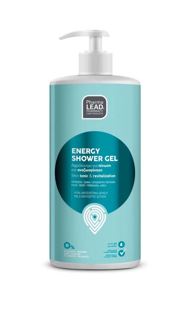 PharmaLead Energy Shower Gel Αφρόλουτρο Για Τόνωση - Αναζωογόνηση 1Lt