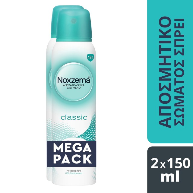 Noxzema PROMO Classic Γυναικείο Spray Αποσμητικό 48ωρης Προστασίας 2x1 &hellip;
