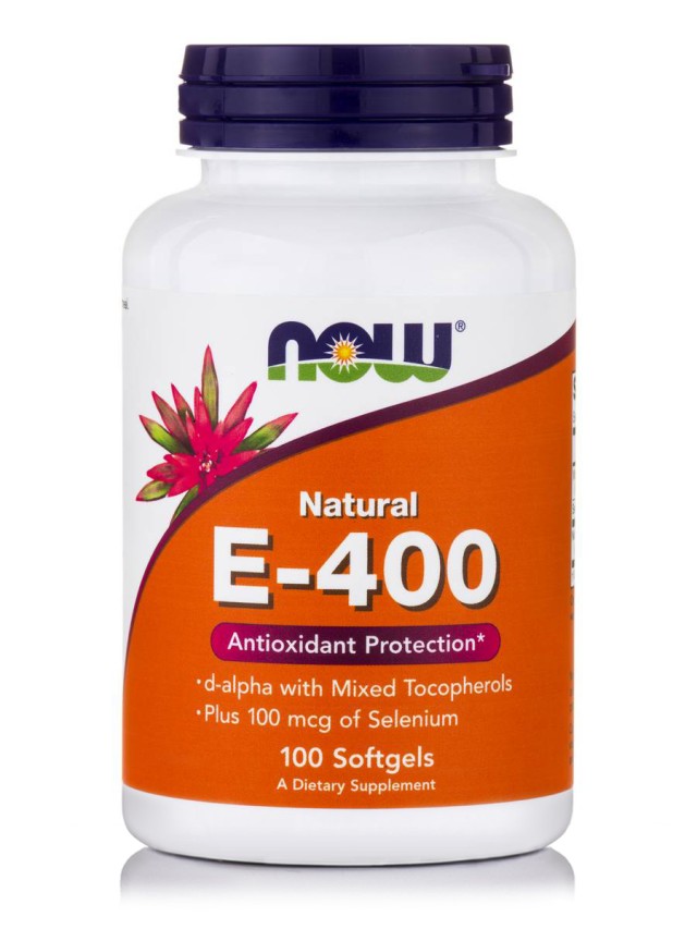 Now Foods Vitamin E 400IU Selenium Συμπλήρωμα Διατροφής για το Καρδιαγγειακό Σύστημα 100 Μαλακές Κάψουλες