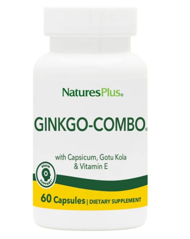Natures Plus Ginkgo Combo Συμπλήρωμα Διατροφής για την Μνήμη 60 Φυτικέ …